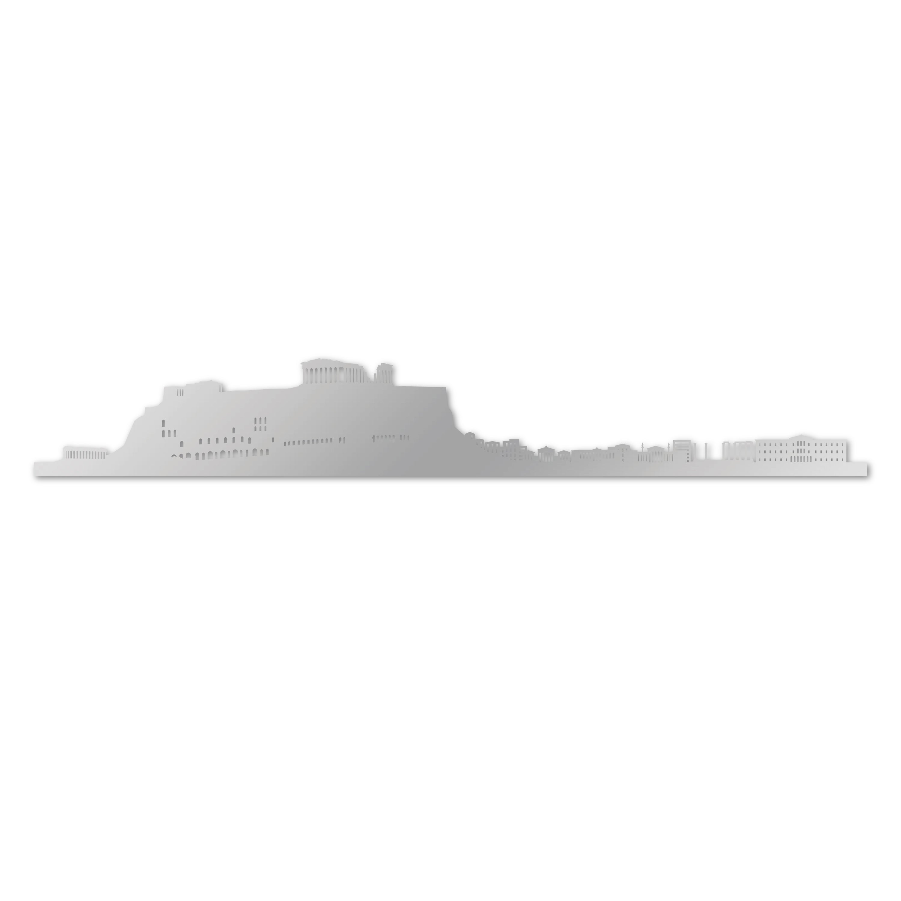 Skyline laser-cut in reclycled acrylic on Seating Room's Wall