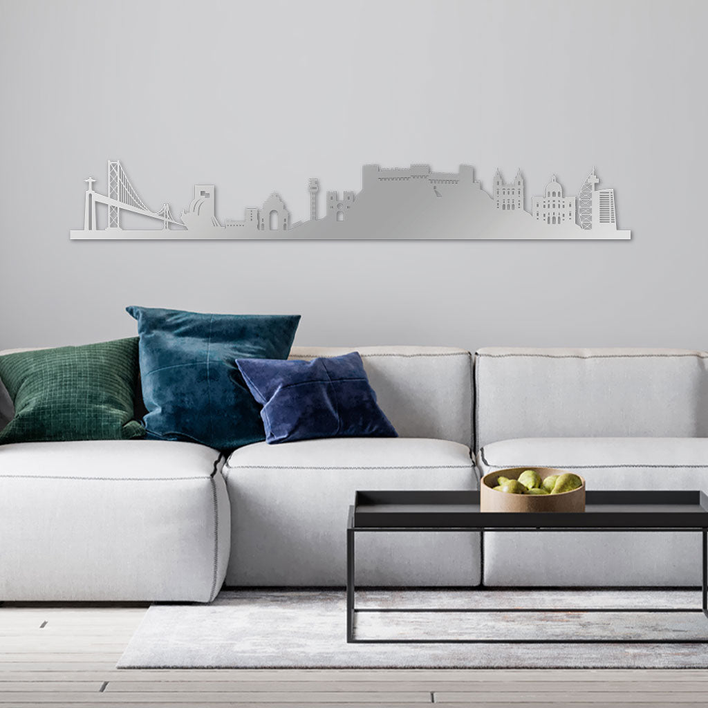 Skyline, Laser-cut in Acrylic, on a White Background