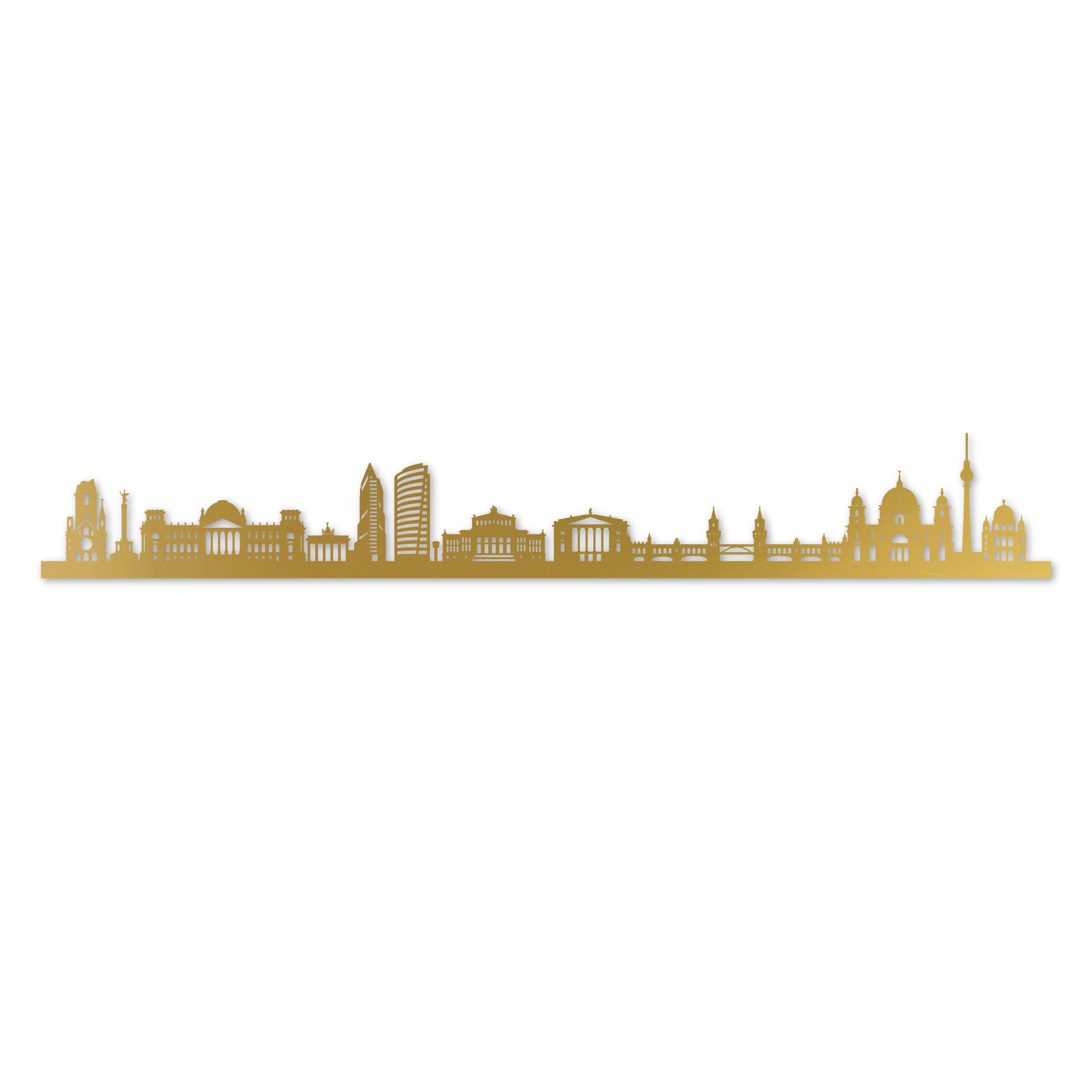 Berlin Skyline Laser Cut In Recycled Gold Acrylic