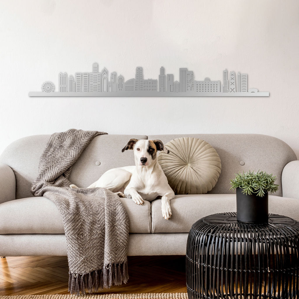  Skyline, Laser-cut in  Acrylic, on a White Background