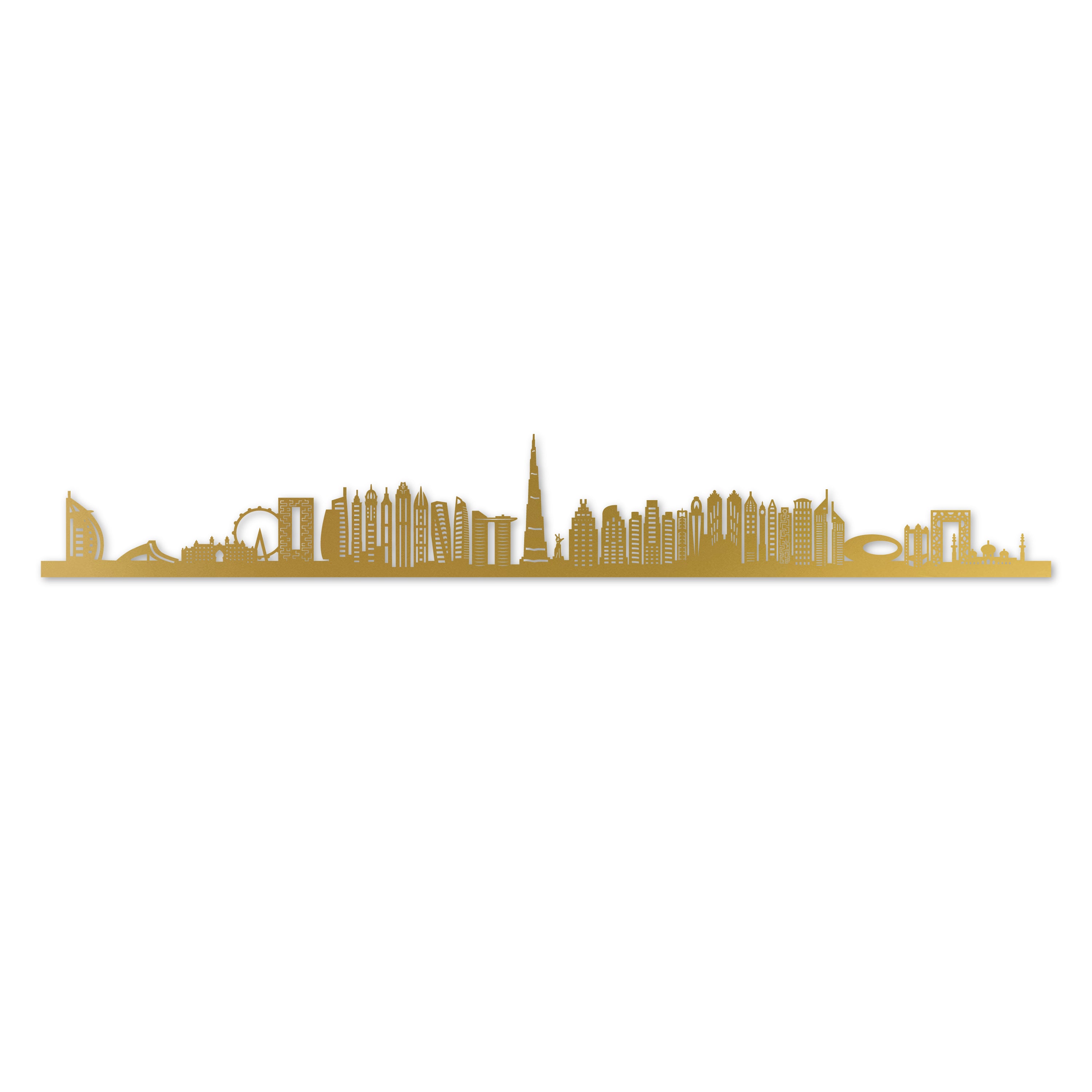 Skyline laser-cut in  reclycled acrylic on Seating Room's Wall