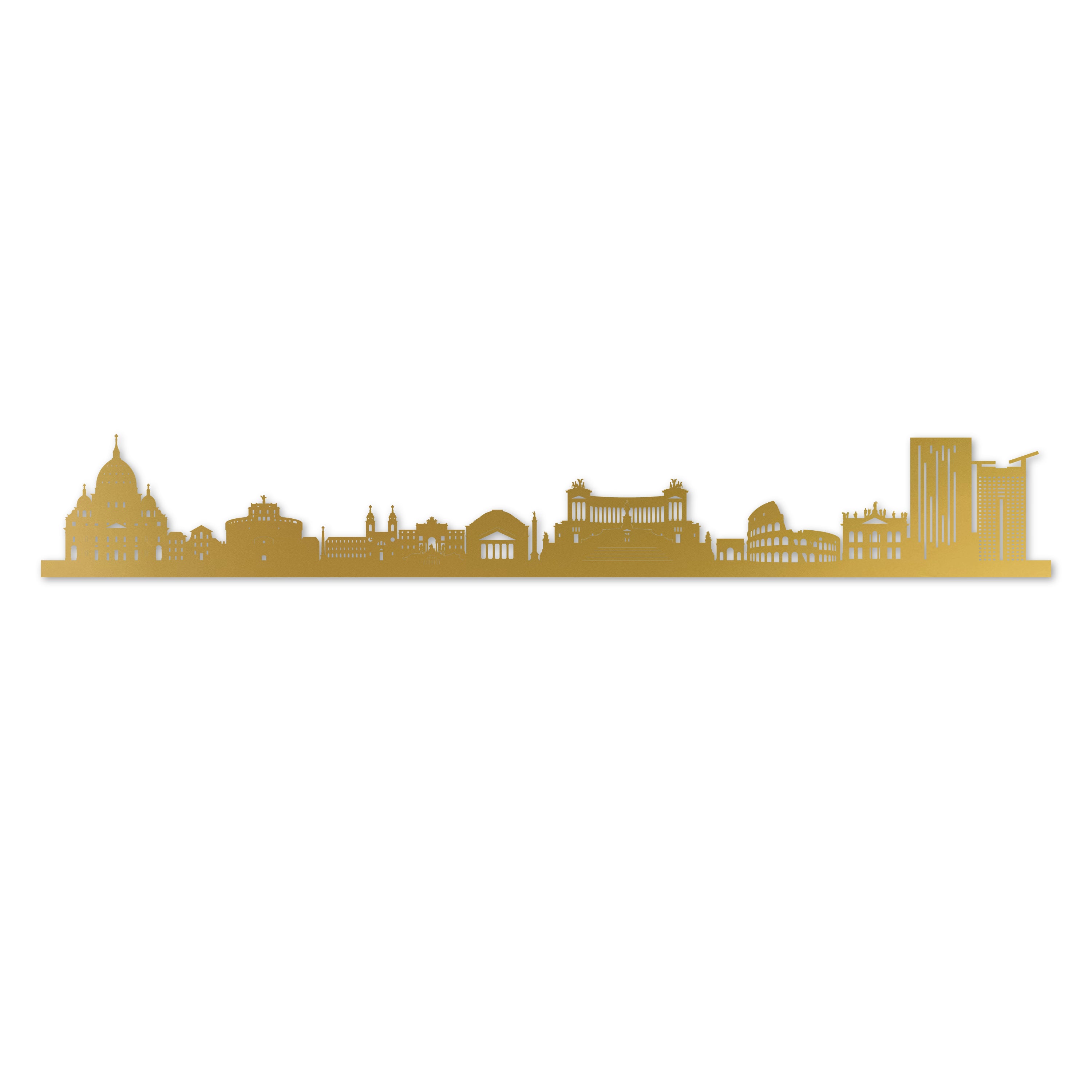 Rome Skyline Laser Cut In Recycled Gold Acrylic