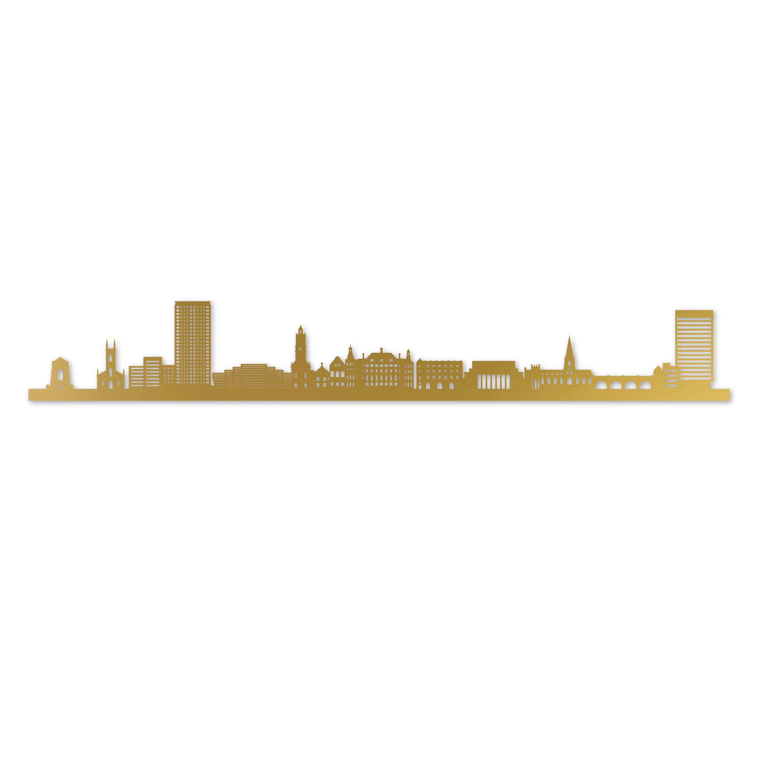 Sheffield Skyline Laser Cut In Recycled Gold Acrylic