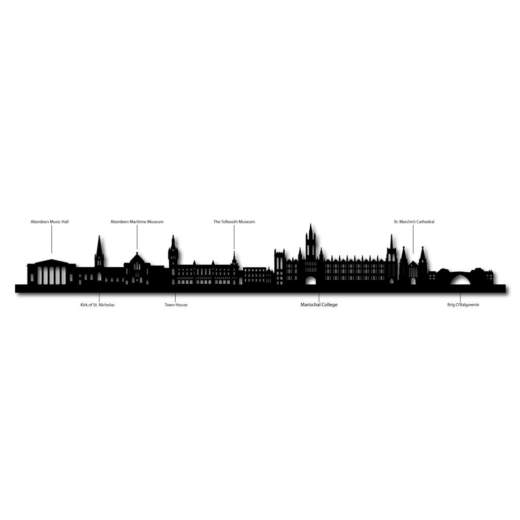 Aberdeen - Siluet City Silhouettes SkylineSGDABDSGDABDSmall - 23.6 in - 60 cmGoldNo, thank you