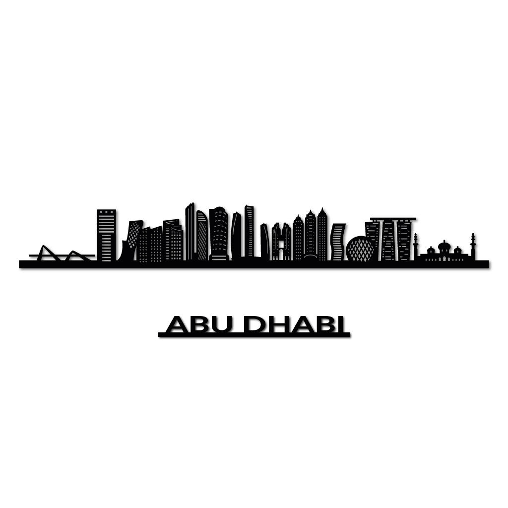 Abu Dhabi - Siluet City Silhouettes SkylineSMBABU - YSMBABU - YSmall - 23.6 in - 60 cmBlackYes, please