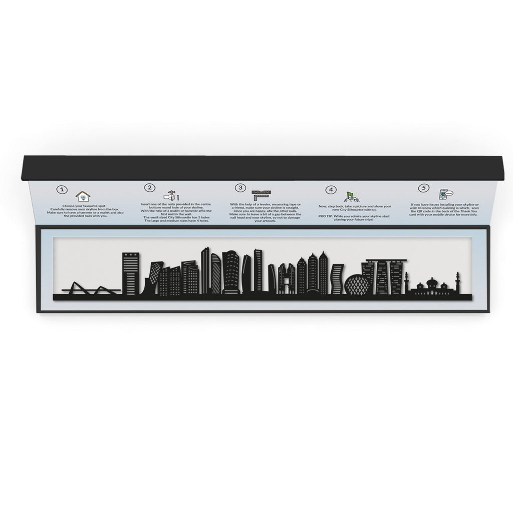 Abu Dhabi - Siluet City Silhouettes SkylineSMBABU - YSMBABU - YSmall - 23.6 in - 60 cmBlackYes, please
