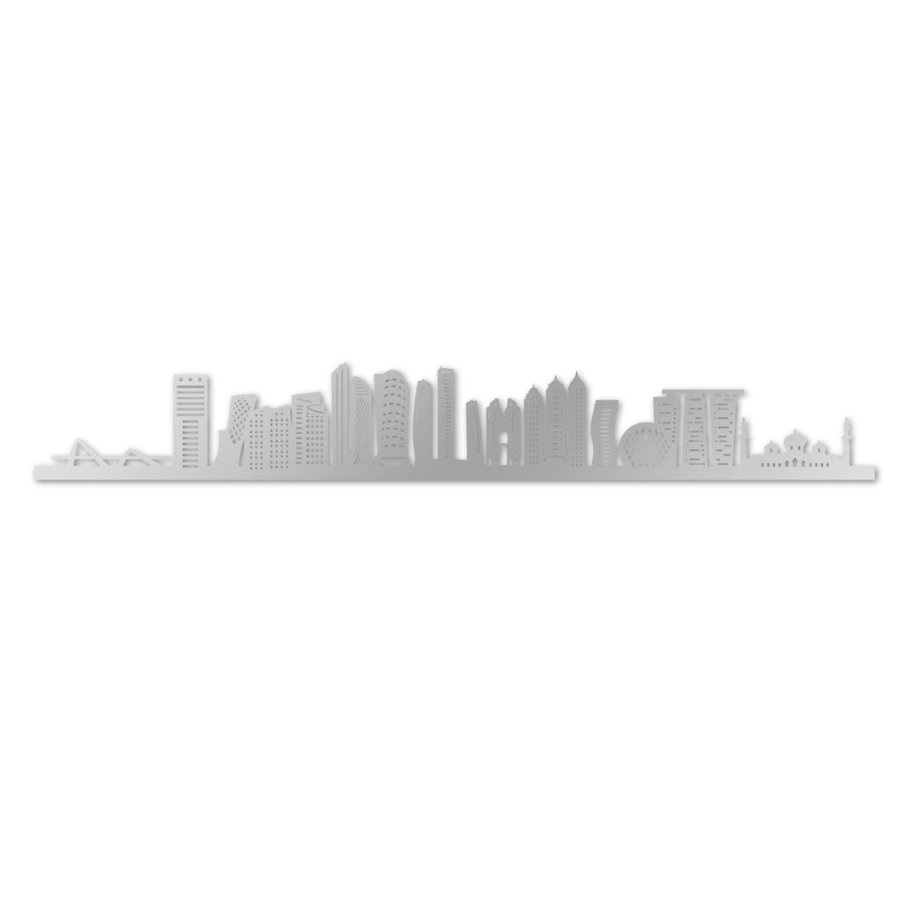 Abu Dhabi - Siluet City Silhouettes SkylineSSLABUSSLABUSmall - 23.6 in - 60 cmSilverNo, thank you