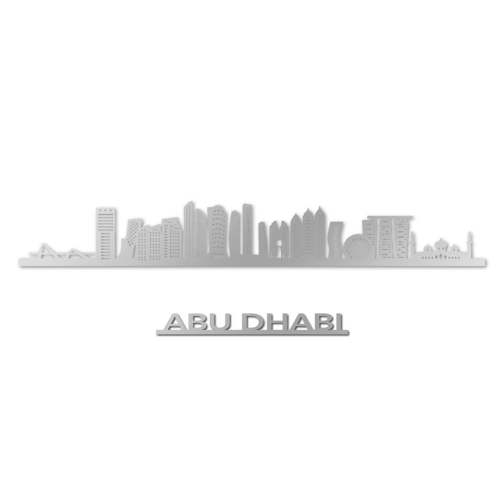 Abu Dhabi - Siluet City Silhouettes SkylineSSLABUSSLABUSmall - 23.6 in - 60 cmSilverNo, thank you