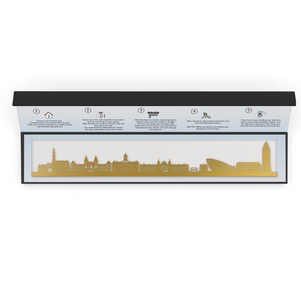 Amsterdam - Siluet City Silhouettes SkylineSGDAMS - YSGDAMS - YSmall - 23.6 in - 60 cmGoldYes, please