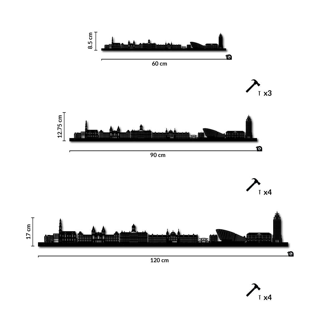 Amsterdam - Siluet City Silhouettes SkylineSSLAMS - YSSLAMS - YSmall - 23.6 in - 60 cmSilverYes, please