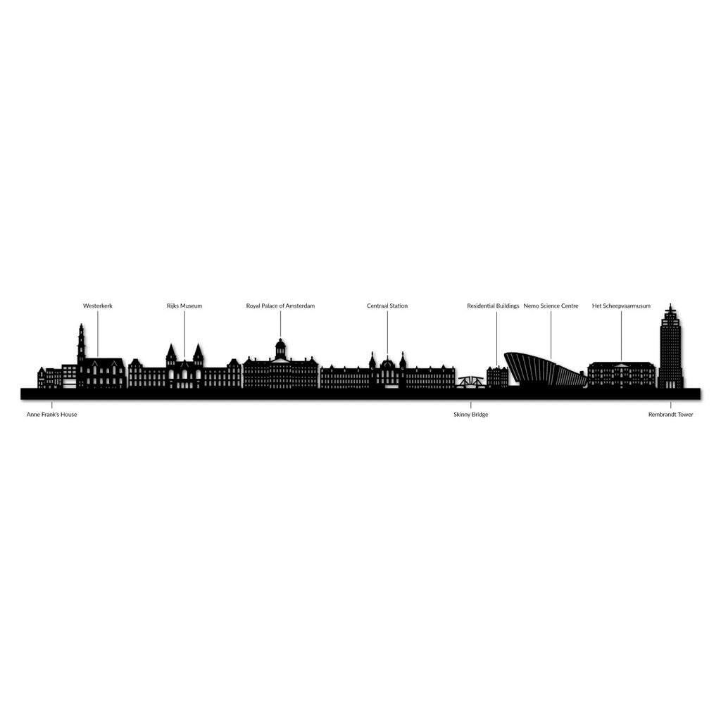 Amsterdam - Siluet City Silhouettes SkylineSSLAMS - YSSLAMS - YSmall - 23.6 in - 60 cmSilverYes, please