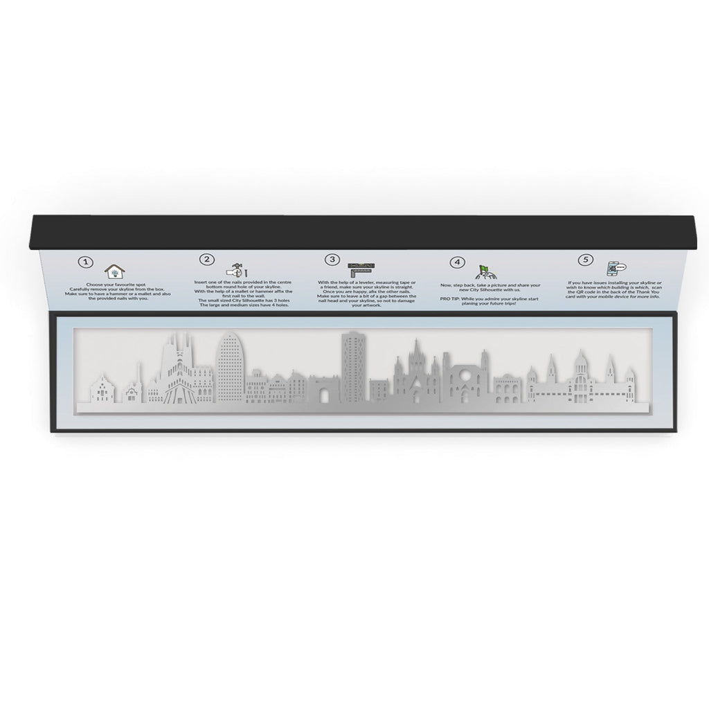 Barcelona - Siluet City Silhouettes SkylineSSLBCN - YSSLBCN - YSmall - 23.6 in - 60 cmSilverYes, please
