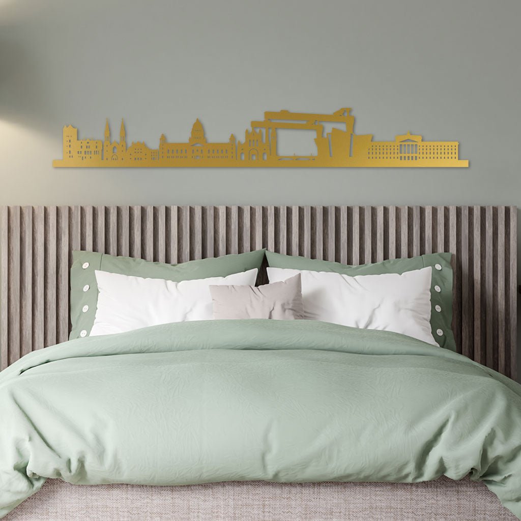 Belfast - Siluet City Silhouettes SkylineSGDBELSGDBELSmall - 23.6 in - 60 cmGoldNo, thank you
