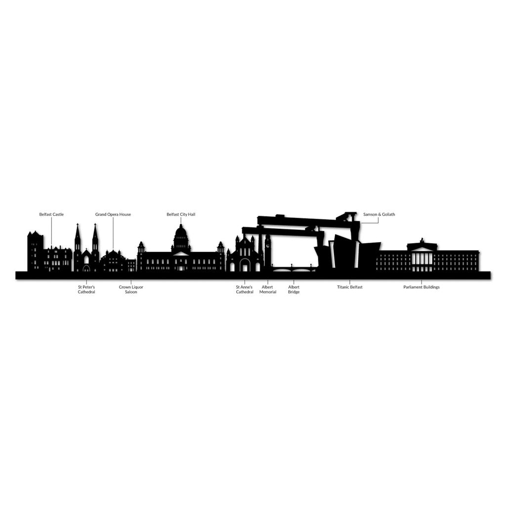 Belfast - Siluet City Silhouettes SkylineSSLBEL - YSSLBEL - YSmall - 23.6 in - 60 cmSilverYes, please