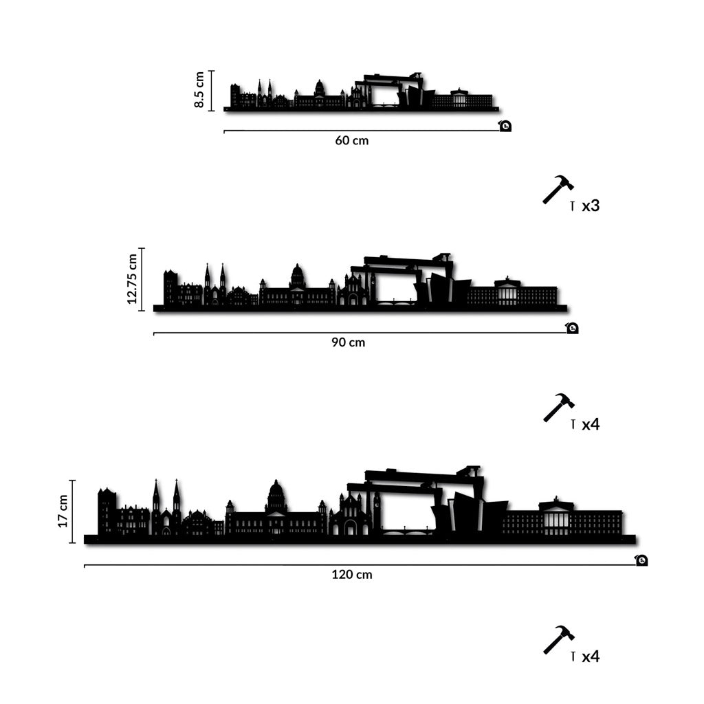 Belfast - Siluet City Silhouettes SkylineSSLBEL - YSSLBEL - YSmall - 23.6 in - 60 cmSilverYes, please