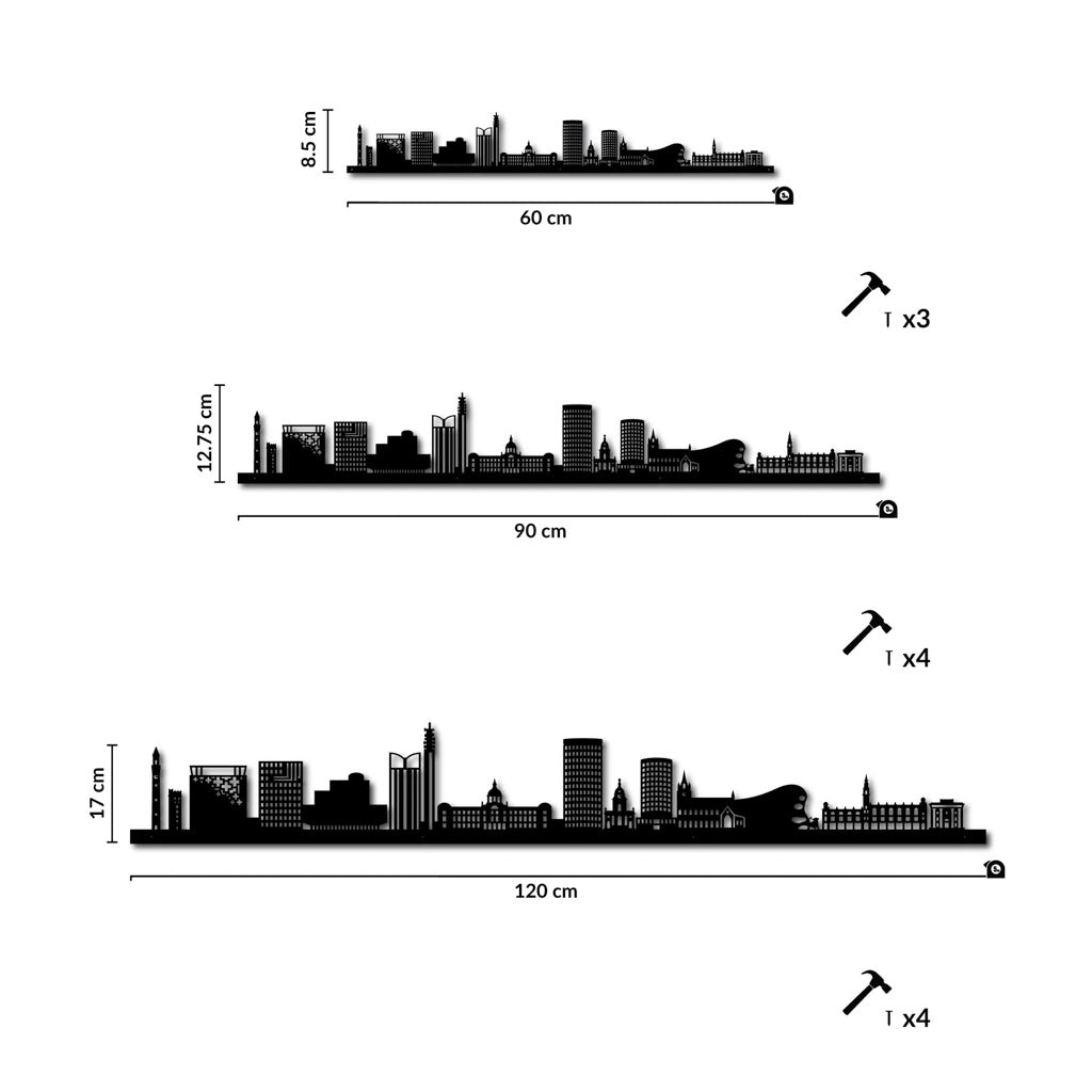 Birmingham - Siluet City Silhouettes SkylineSSLBIR - YSSLBIR - YSmall - 23.6 in - 60 cmSilverYes, please