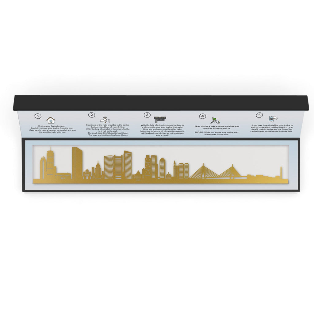 Boston - Siluet City Silhouettes SkylineSGDBOS - YSGDBOS - YSmall - 23.6 in - 60 cmGoldYes, please