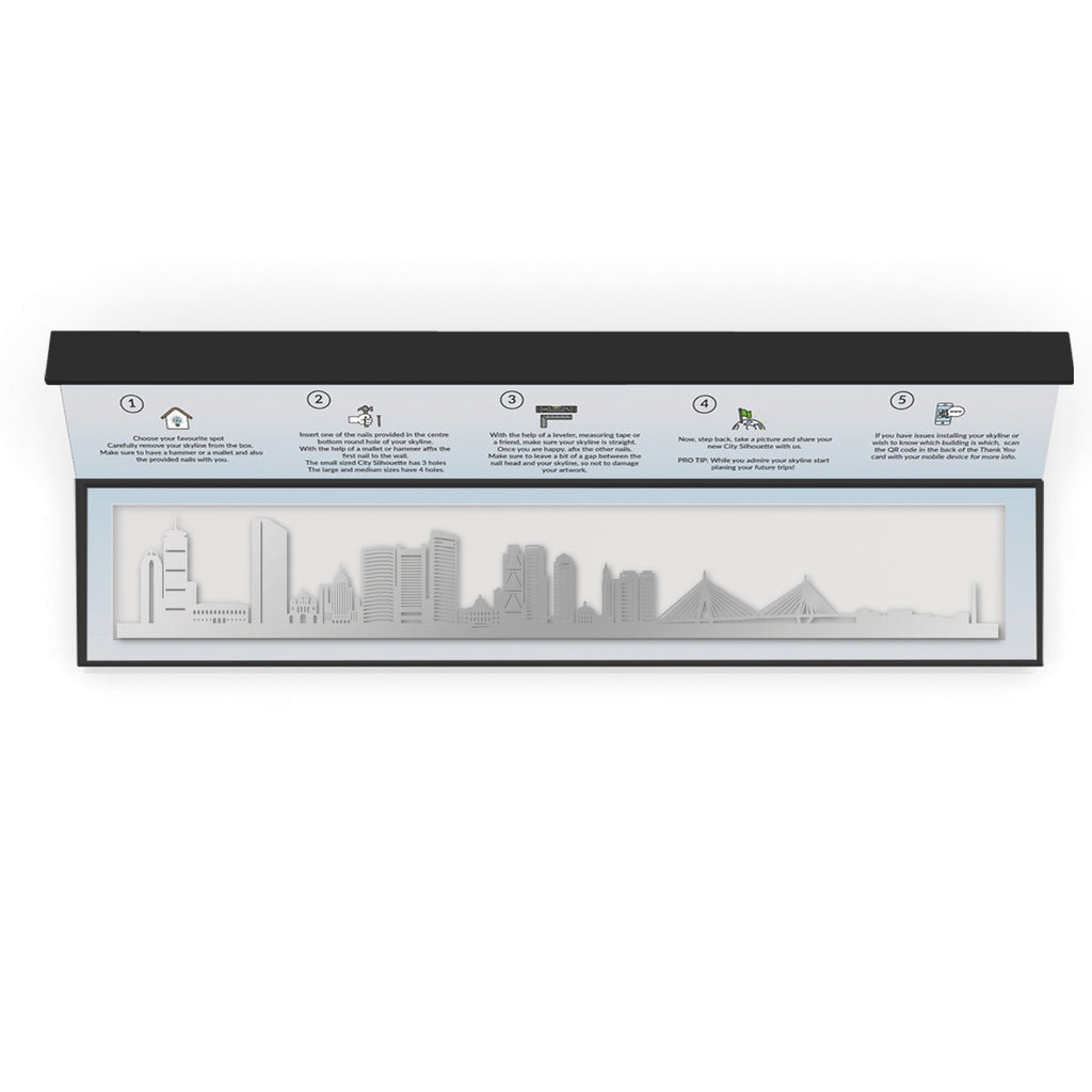Boston - Siluet City Silhouettes SkylineSSLBOS - YSSLBOS - YSmall - 23.6 in - 60 cmSilverYes, please