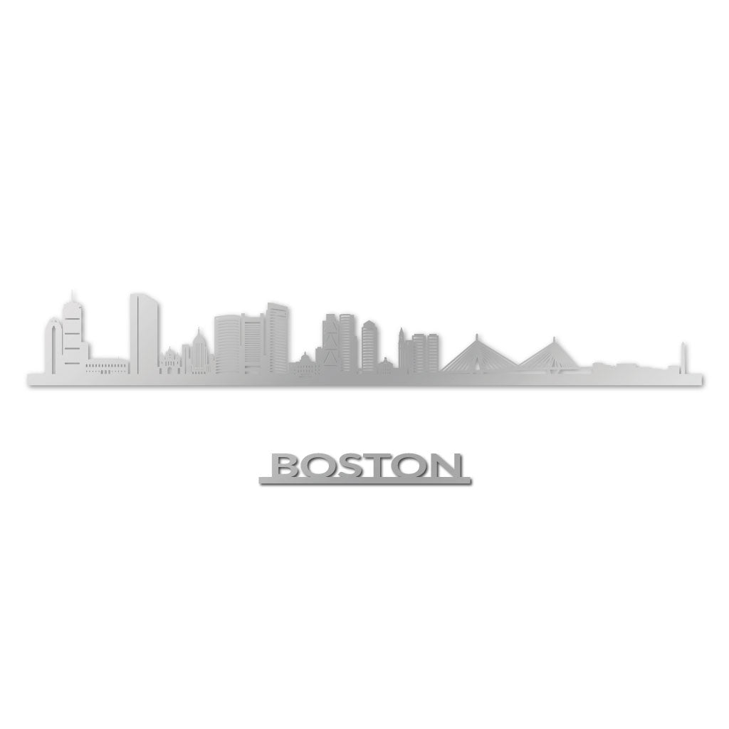 Boston - Siluet City Silhouettes SkylineSSLBOS - YSSLBOS - YSmall - 23.6 in - 60 cmSilverYes, please