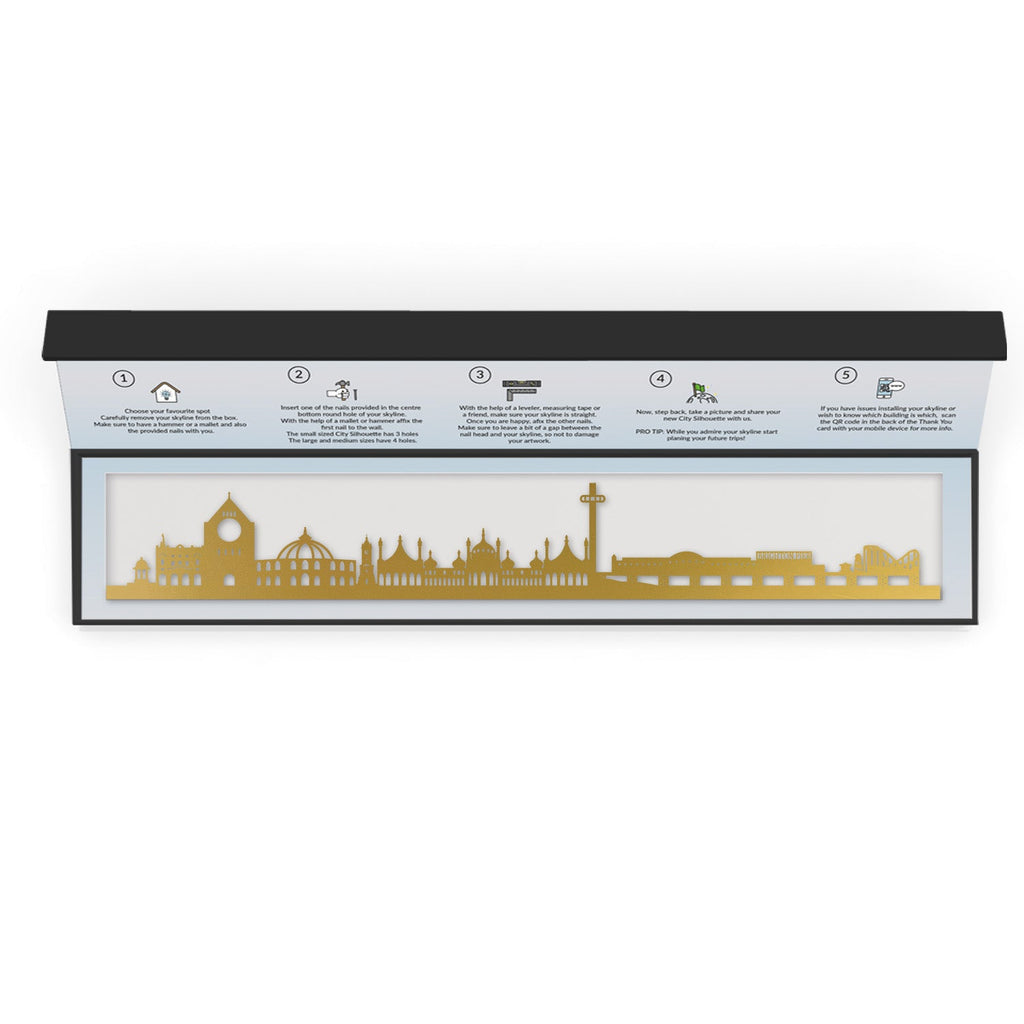 Brighton and Hove - Siluet City Silhouettes SkylineSGDBAH - YSGDBAH - YSmall - 23.6 in - 60 cmGoldYes, please
