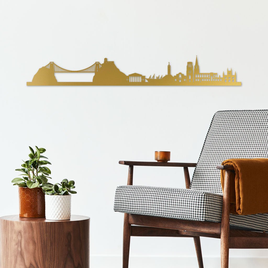 Bristol - Siluet City Silhouettes SkylineSGDBRISGDBRISmall - 23.6 in - 60 cmGoldNo, thank you