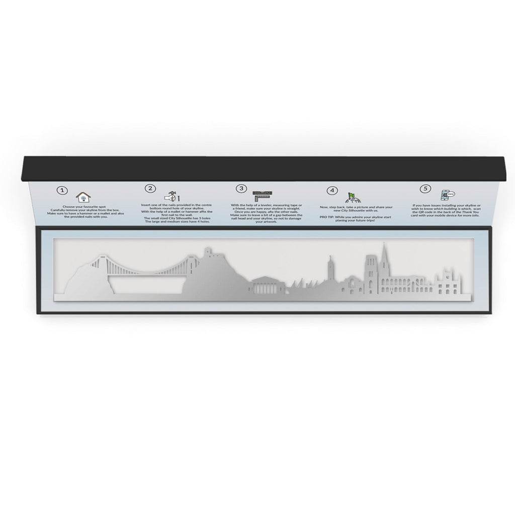 Bristol - Siluet City Silhouettes SkylineSSLBRI - YSSLBRI - YSmall - 23.6 in - 60 cmSilverYes, please