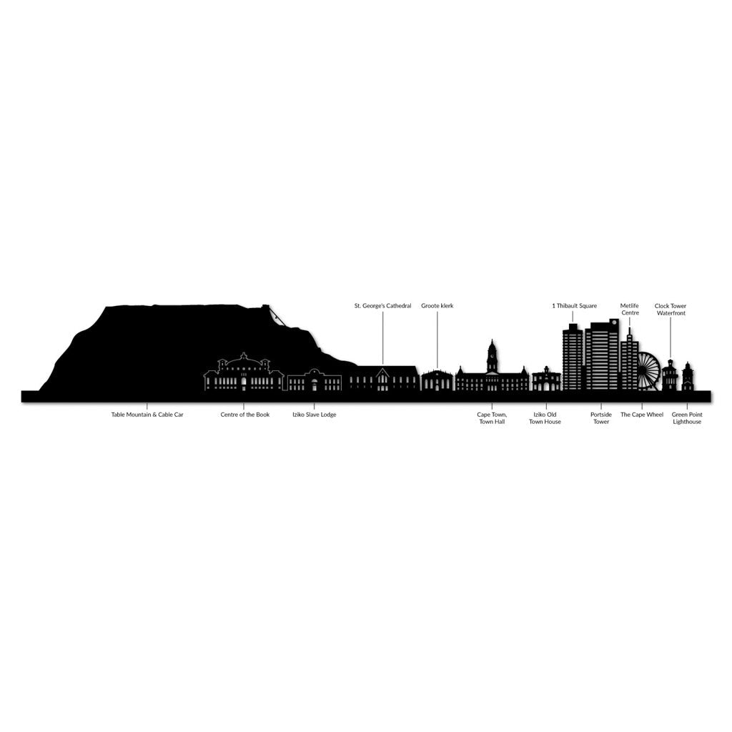 Cape Town - Siluet City Silhouettes SkylineSSLCAP - YSSLCAP - YSmall - 23.6 in - 60 cmSilverYes, please