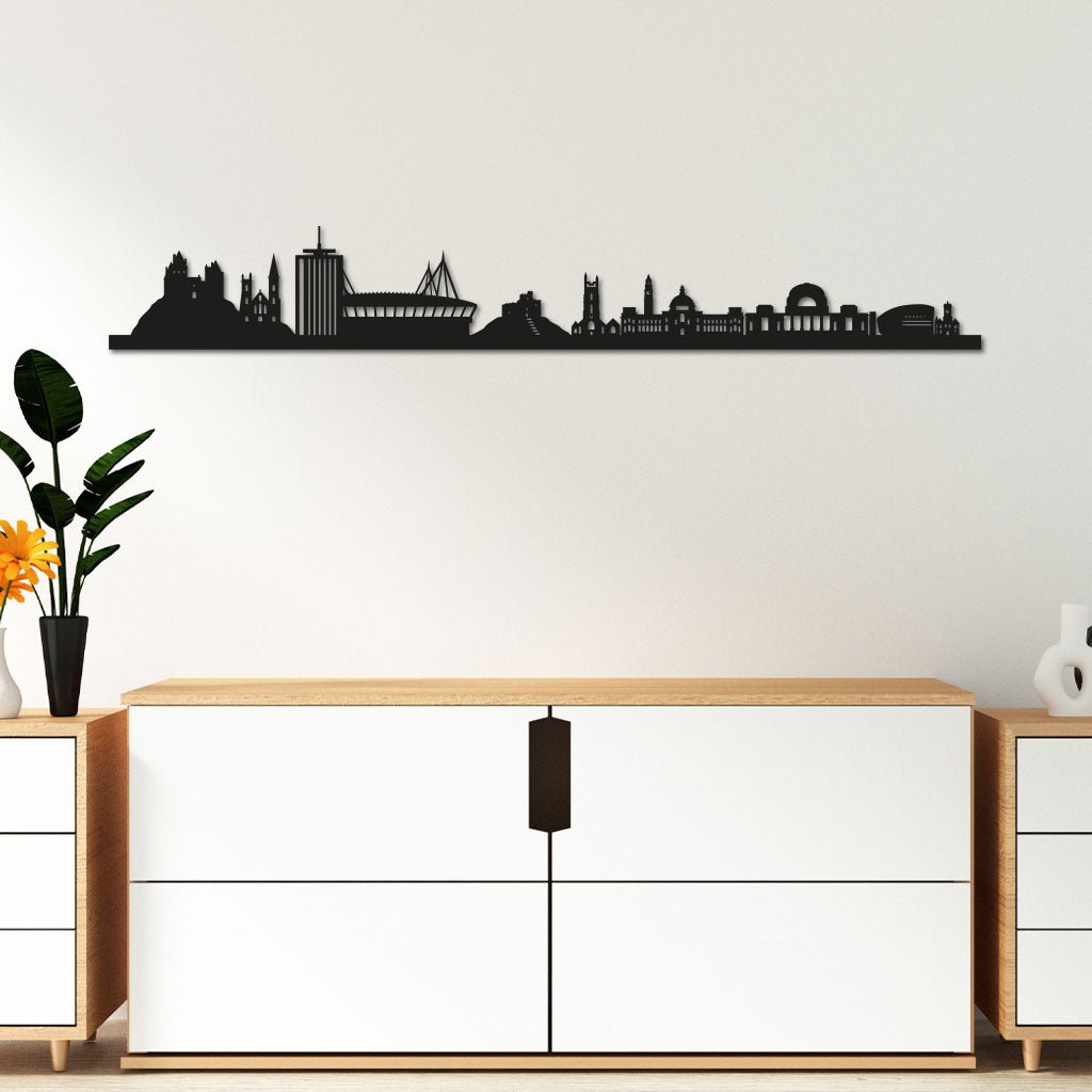 Cardiff - Siluet City Silhouettes SkylineSMBCARSMBCARSmall - 23.6 in - 60 cmBlackNo, thank you