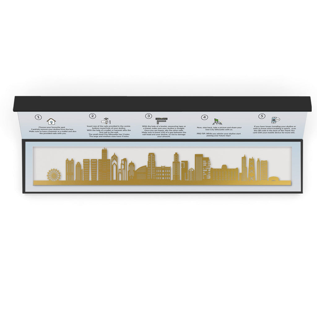 Chicago - Siluet City Silhouettes SkylineSGDCHI - YSGDCHI - YSmall - 23.6 in - 60 cmGoldYes, please