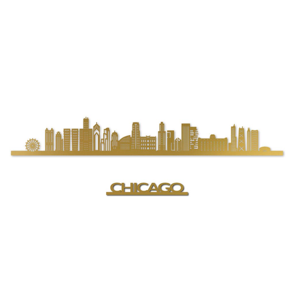 Chicago - Siluet City Silhouettes SkylineSGDCHI - YSGDCHI - YSmall - 23.6 in - 60 cmGoldYes, please
