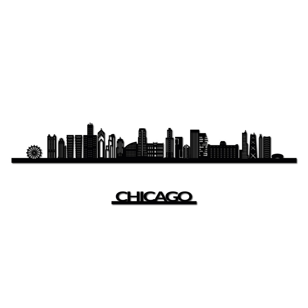 Chicago - Siluet City Silhouettes SkylineSMBCHI - YSMBCHI - YSmall - 23.6 in - 60 cmBlackYes, please