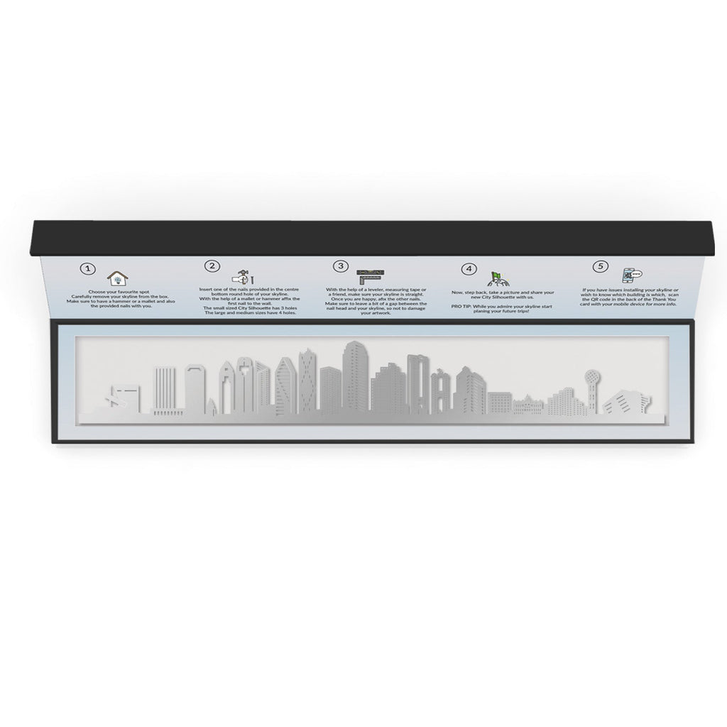 Dallas - Siluet City Silhouettes SkylineSSLDTX - YSSLDTX - YSmall - 23.6 in - 60 cmSilverYes, please