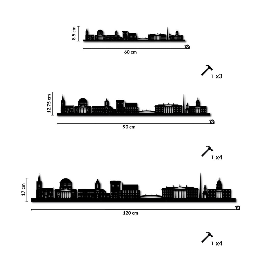Dublin - Siluet City Silhouettes SkylineSSLDBN - YSSLDBN - YSmall - 23.6 in - 60 cmSilverYes, please