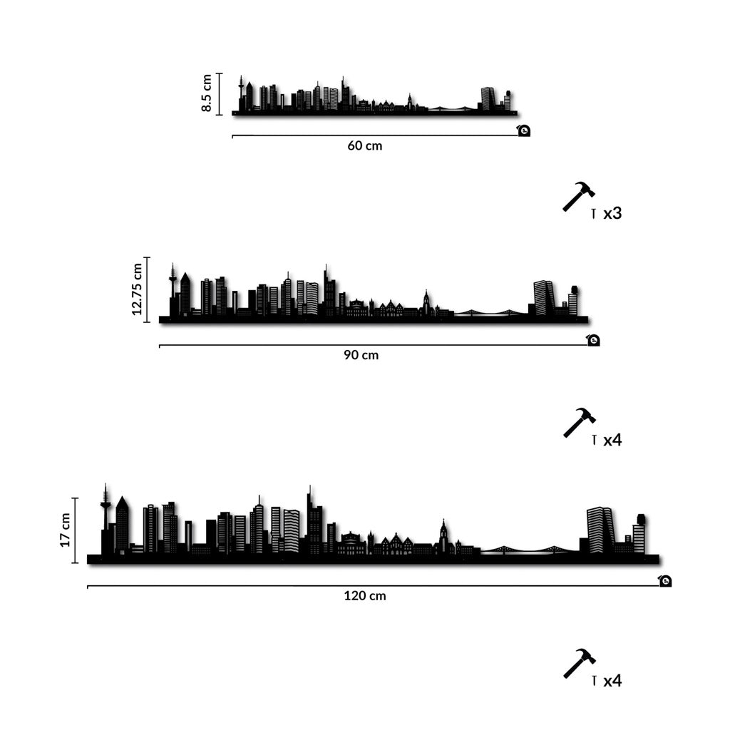 Frankfurt - Siluet City Silhouettes SkylineSSLFRA - YSSLFRA - YSmall - 23.6 in - 60 cmSilverYes, please