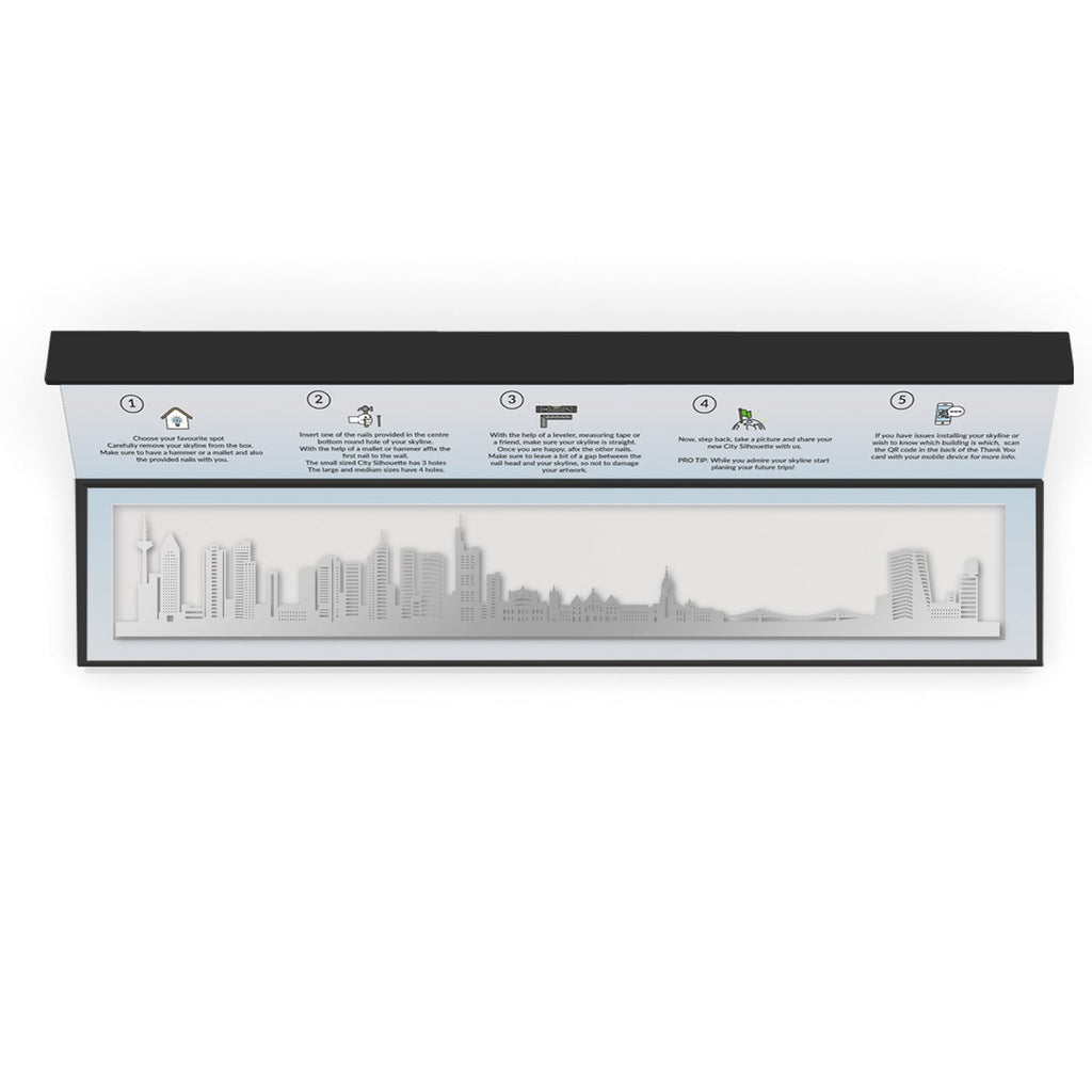 Frankfurt - Siluet City Silhouettes SkylineSSLFRA - YSSLFRA - YSmall - 23.6 in - 60 cmSilverYes, please