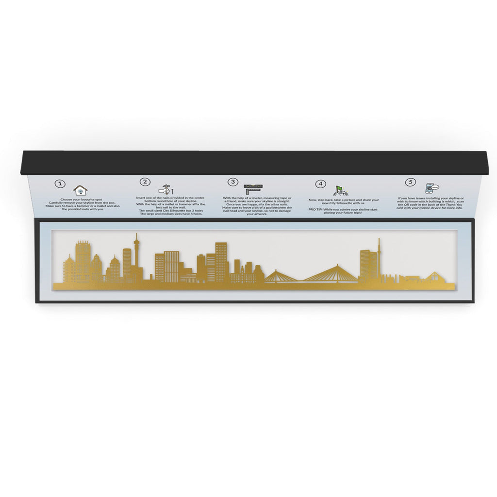 Johannesburg - Siluet City Silhouettes SkylineSGDJOH - YSGDJOH - YSmall - 23.6 in - 60 cmGoldYes, please