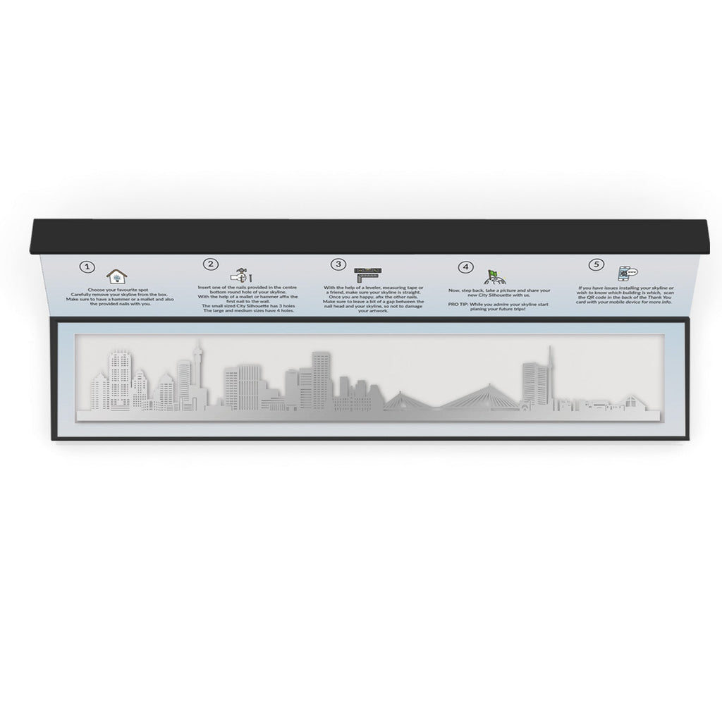Johannesburg - Siluet City Silhouettes SkylineSSLJOH - YSSLJOH - YSmall - 23.6 in - 60 cmSilverYes, please