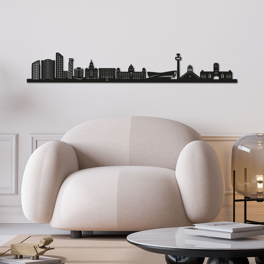 Liverpool - Siluet City Silhouettes SkylineSMBLIVSMBLIVSmall - 23.6 in - 60 cmBlackNo, thank you