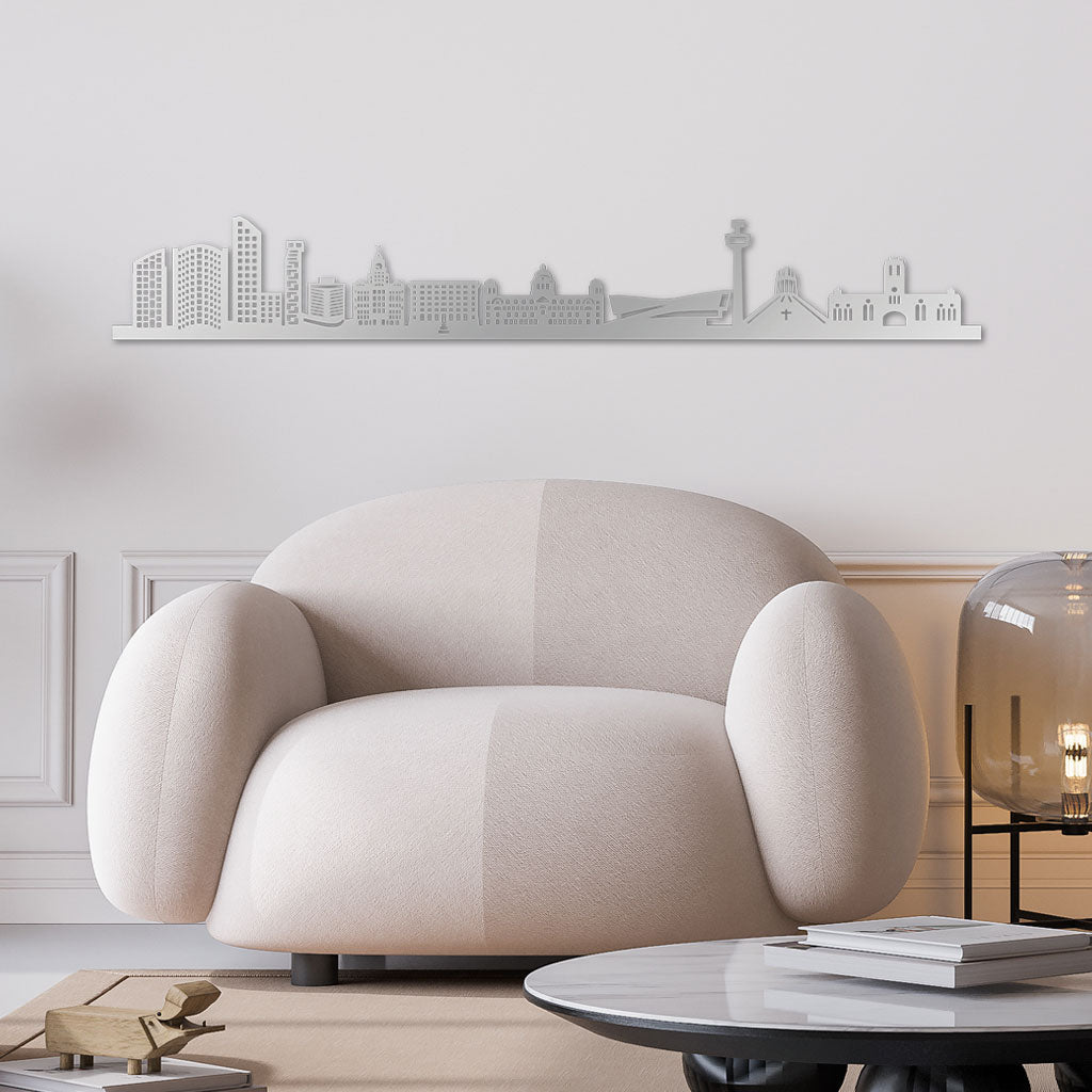 Liverpool - Siluet City Silhouettes SkylineSSLLIVSSLLIVSmall - 23.6 in - 60 cmSilverNo, thank you