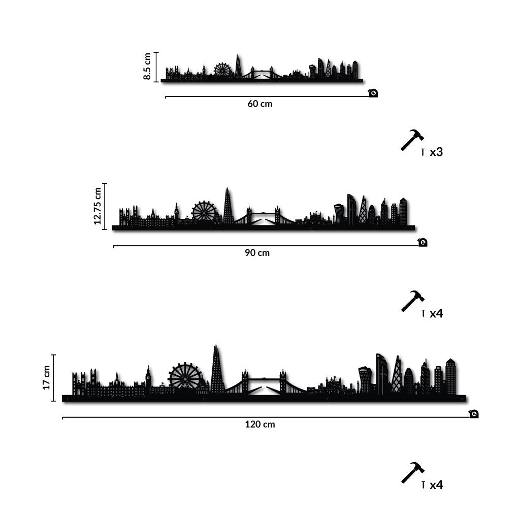 London - Siluet City Silhouettes SkylineSSLLON - YSSLLON - YSmall - 23.6 in - 60 cmSilverYes, please