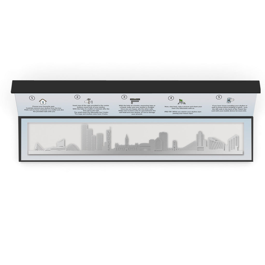 Manchester - Siluet City Silhouettes SkylineSSLMAN - YSSLMAN - YSmall - 23.6 in - 60 cmSilverYes, please