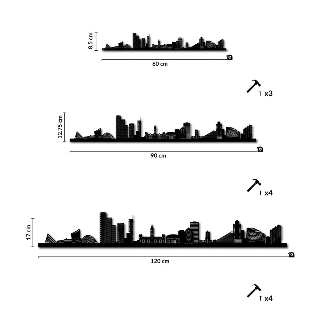 Manchester - Siluet City Silhouettes SkylineSSLMAN - YSSLMAN - YSmall - 23.6 in - 60 cmSilverYes, please