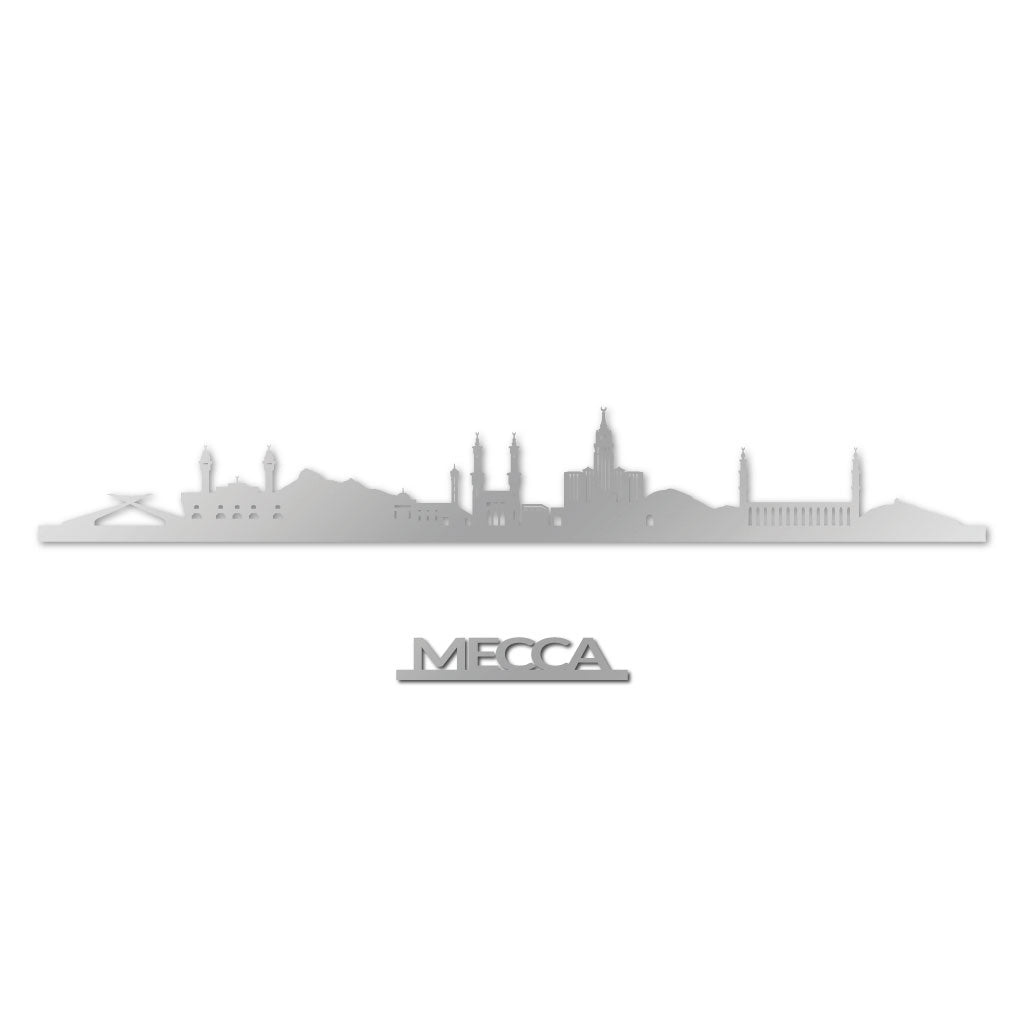Mecca - Siluet City Silhouettes SkylineSSLMEC - YSSLMEC - YSmall - 23.6 in - 60 cmSilverYes, please