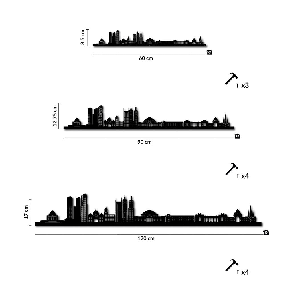 Melbourne - Siluet City Silhouettes SkylineSSLMEL - YSSLMEL - YSmall - 23.6 in - 60 cmSilverYes, please