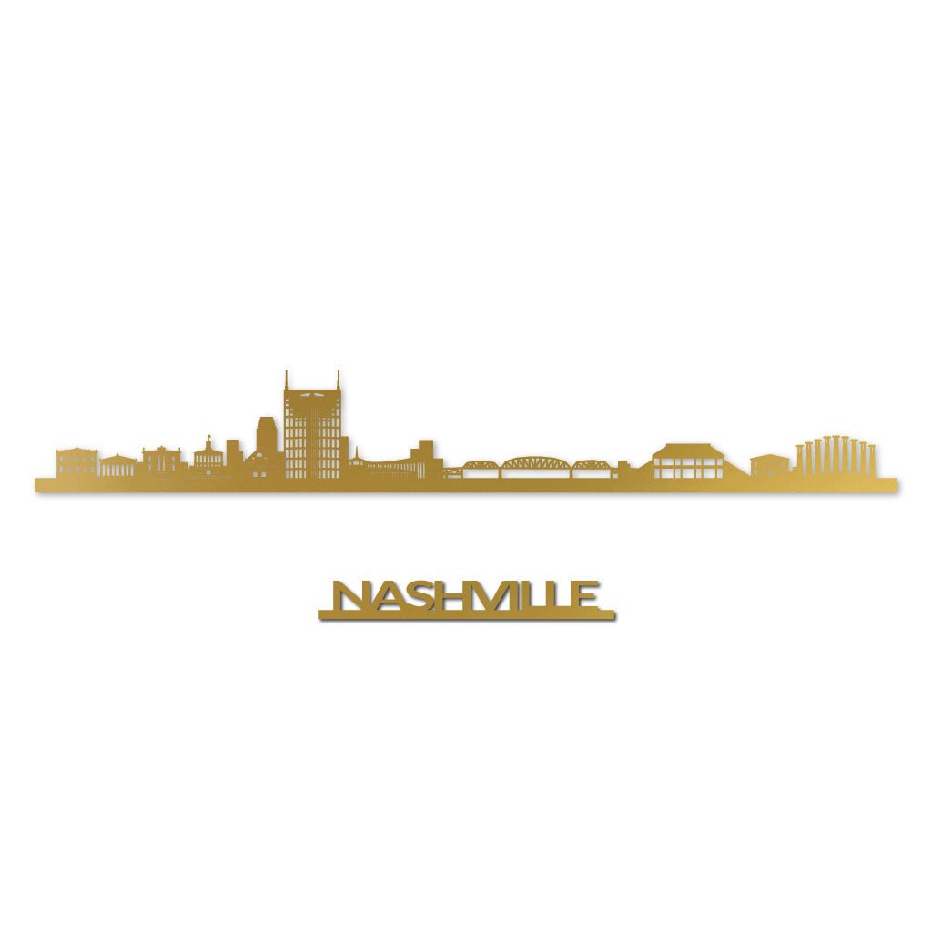 Nashville - Siluet City Silhouettes SkylineSGDNAS - YSGDNAS - YSmall - 23.6 in - 60 cmGoldYes, please