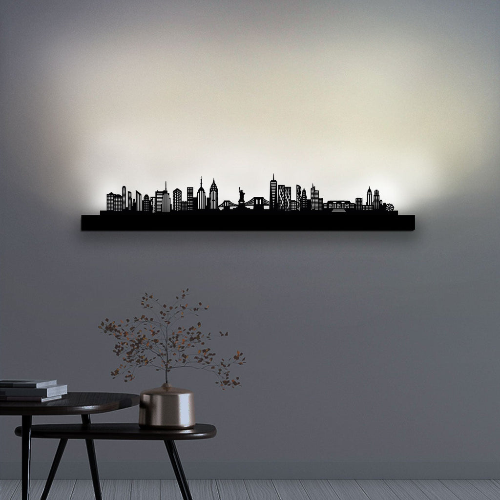 New York - City Lights - Siluet City Silhouettes LED Wall - artLBXNYCLBXNYC