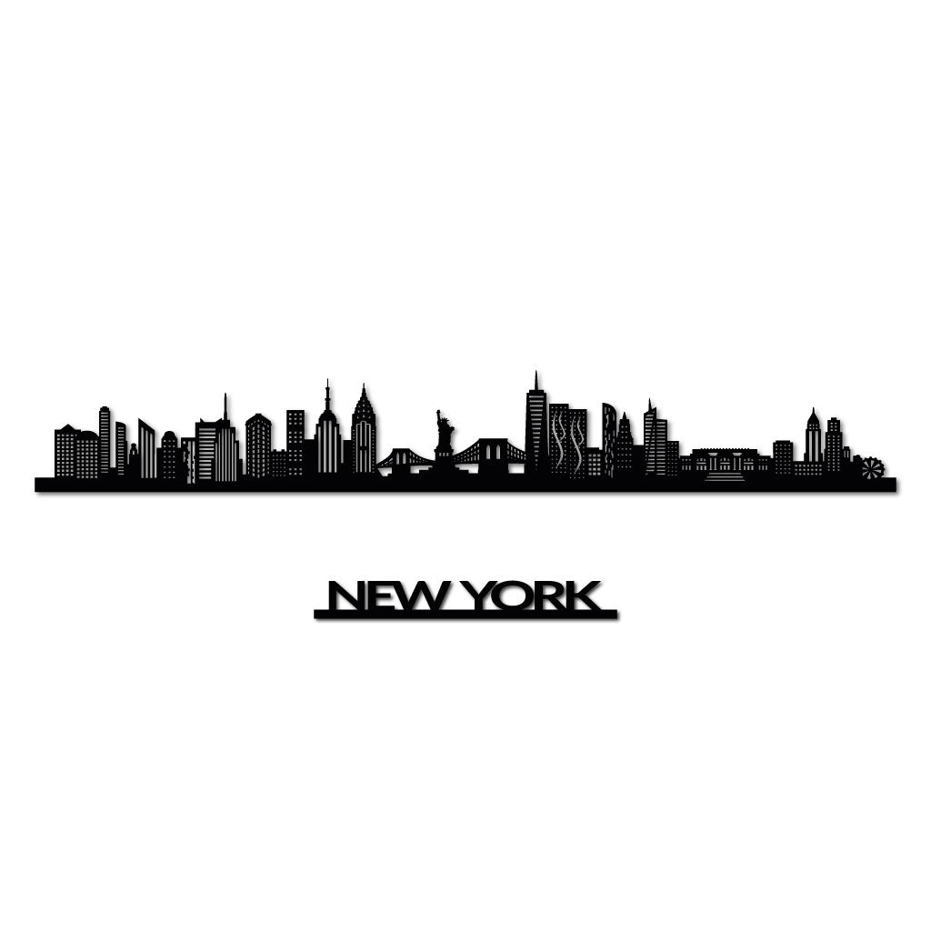 New York - Siluet City Silhouettes SkylineSMBNEW - YSMBNEW - YSmall - 23.6 in - 60 cmBlackYes, please