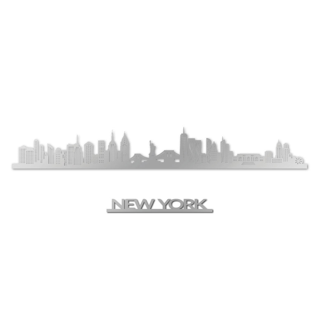New York - Siluet City Silhouettes SkylineSSLNEW - YSSLNEW - YSmall - 23.6 in - 60 cmSilverYes, please
