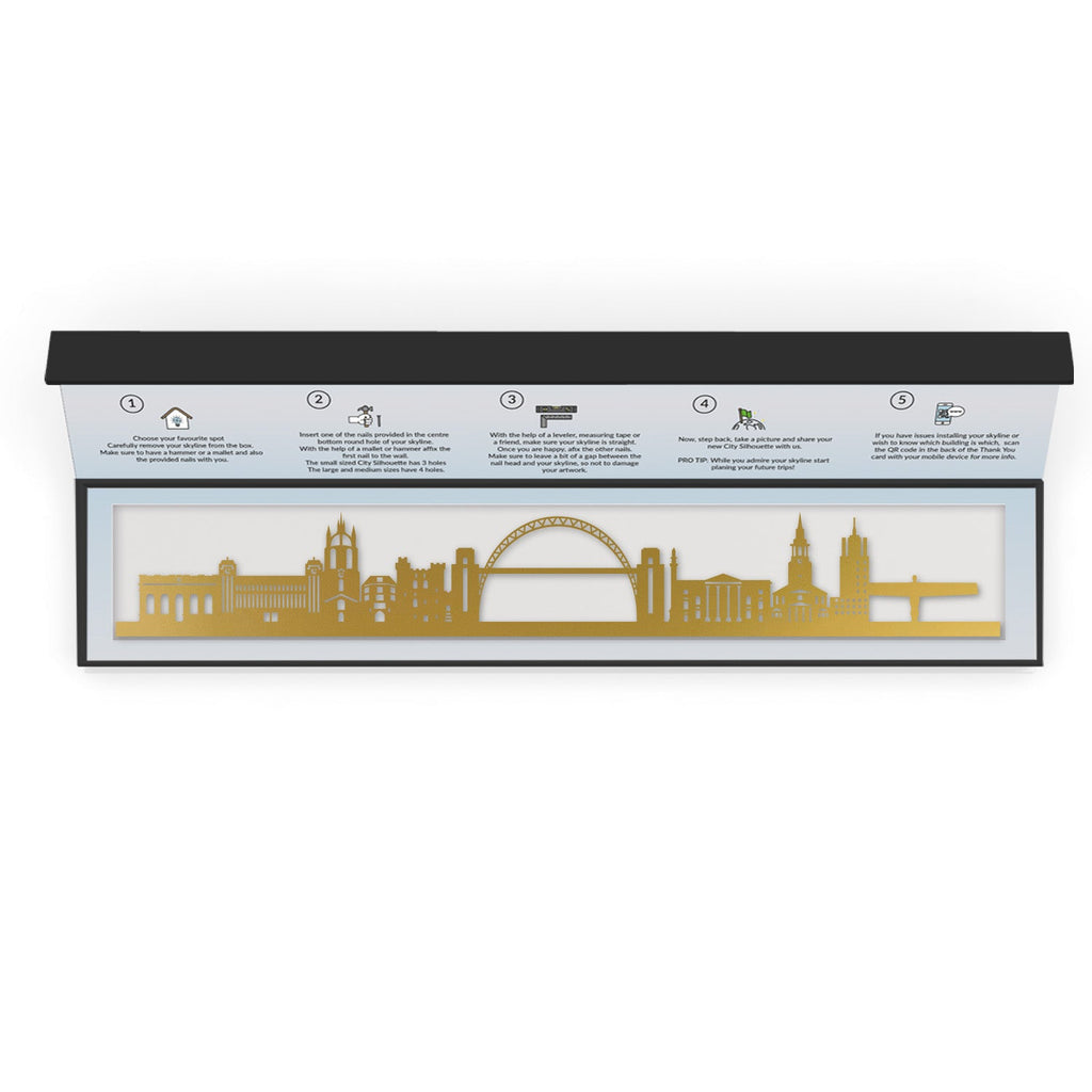 Newcastle - Siluet City Silhouettes SkylineSGDNCE - YSGDNCE - YSmall - 23.6 in - 60 cmGoldYes, please
