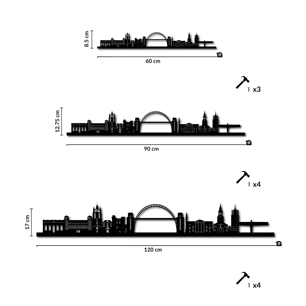 Newcastle - Siluet City Silhouettes SkylineSSLNCE - YSSLNCE - YSmall - 23.6 in - 60 cmSilverYes, please
